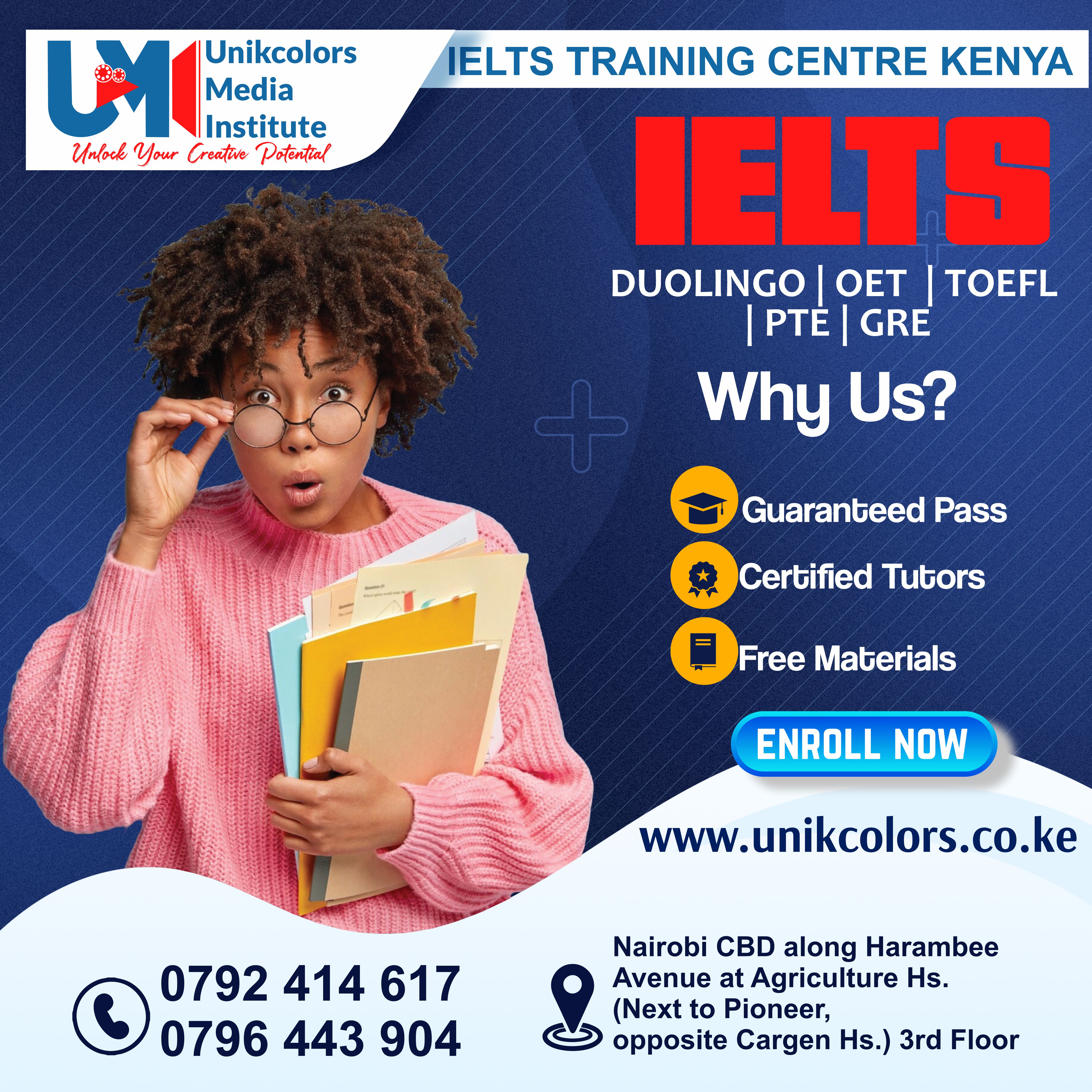 IELTS TRAINING CENTRE KENYA - IELTS PREPARATION | OET | TOEFL | PTE | GRE | DUOLINGO